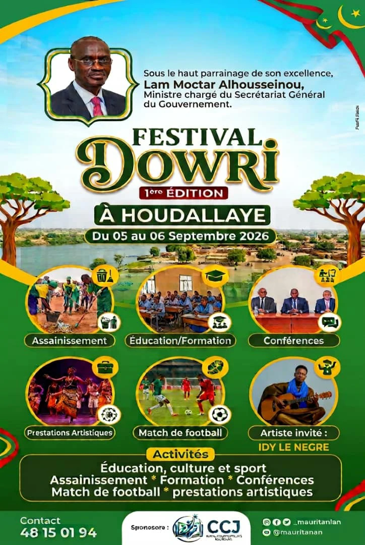 Les préparatifs du  grand festival de DOWRI  à Houdalaye du 6  septembre au 7Septembre 2026.